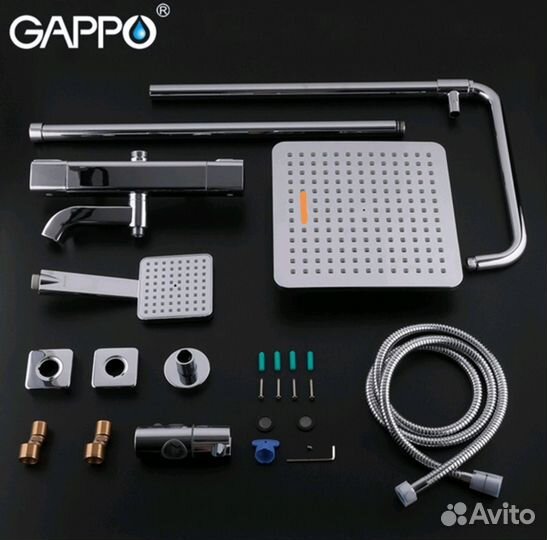 Душевая стойка с термостатом Gappo G2491