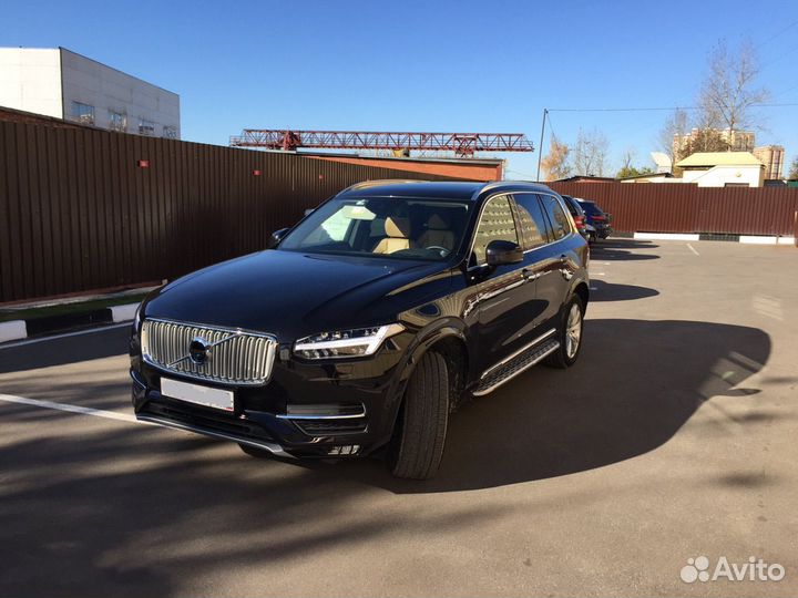 Пороги черные Volvo XC90