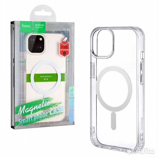 Чехол пластик Hoco Magnetic для iPhone 14 с MagSaf