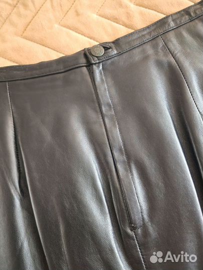 Кожаная юбка р.48