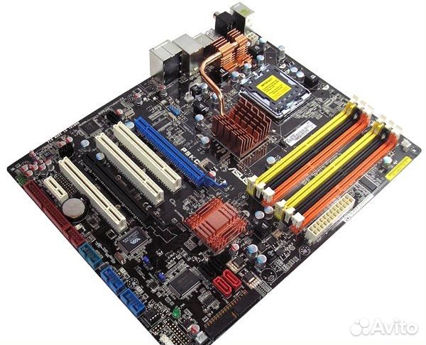 Материнская плата P5KC, проц, оперативка, кулер