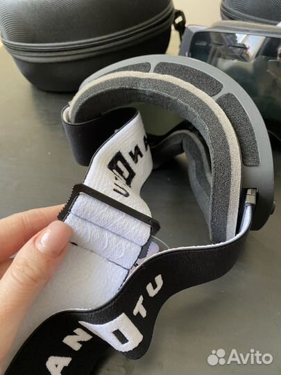 Горнолыжные очки маска серая