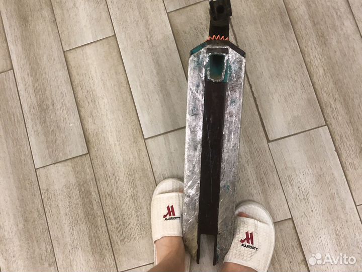 Дека и руль на трюковой самокат, обмен не принимаю