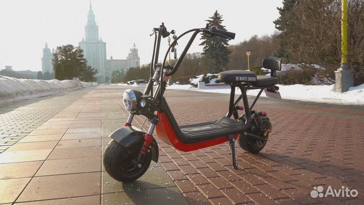 Электроскутер White Siberia Mini R 1200W Black