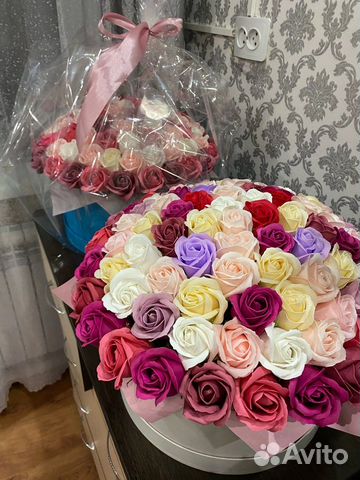 Букет из мыльных роз