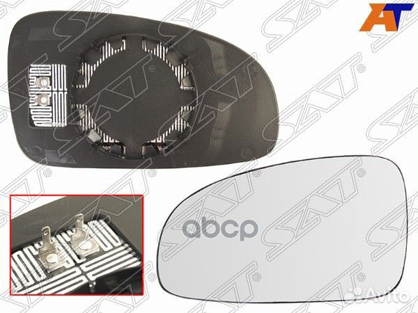 Стекло зеркала левого aveo T250 (с обогревом) S