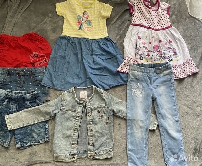 Вещи пакетом на девочку 104 и 110