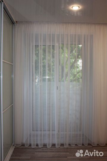 Тюль-вуаль с утяжелителем (белый) Турция