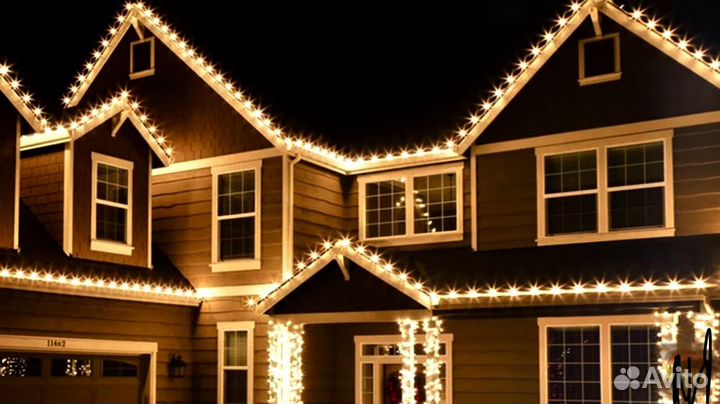 Световое оформление домов к праздникам