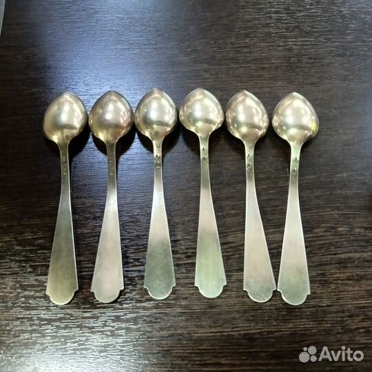 Чайные Ложечки Красивые Серебро Эмаль 875 Пр