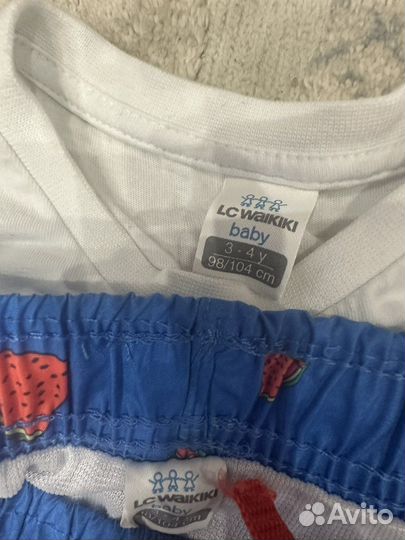 Майка шорты костюм комплект пляжный 104-110