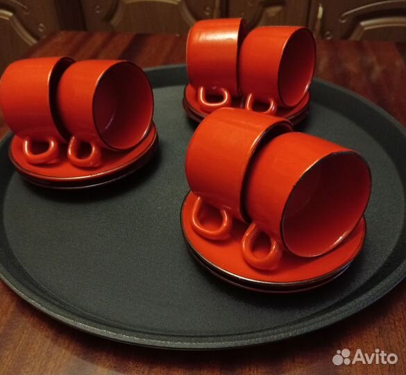 Чашки кофейные с блюдцем (керамика СССР)