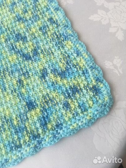 Вязанный плед для новорождённого