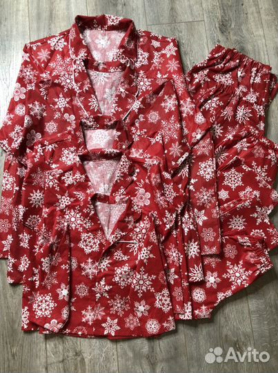 Пижамы новогодние family look