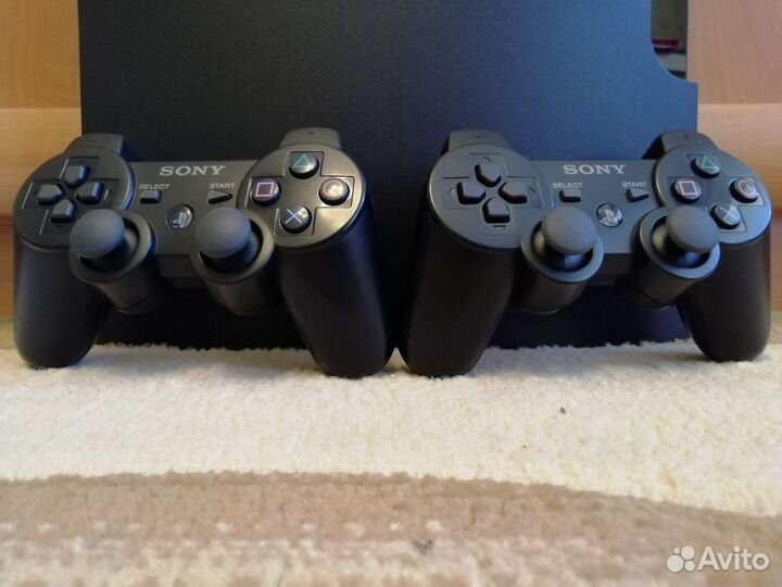 PlayStation 3 Slim 250Gb Прошитая 2 джоя и 65 игр
