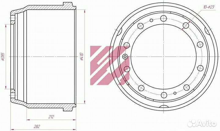 Барабан тормозной iveco