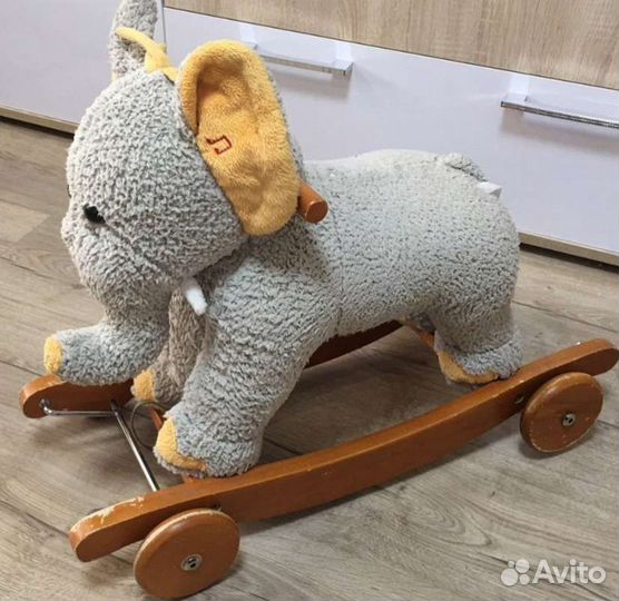 Слон детская каталка-качалка раритет