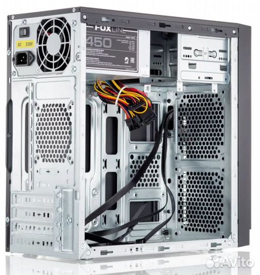 Корпус Foxline FL-702 ATX черный 450w новый