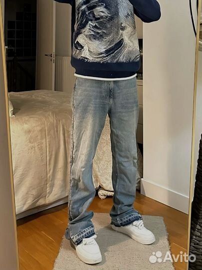 Джинсы zara клеш flared