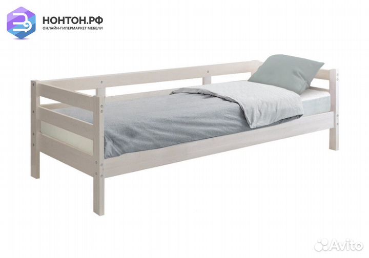Кровать детская Норка выбеленная береза
