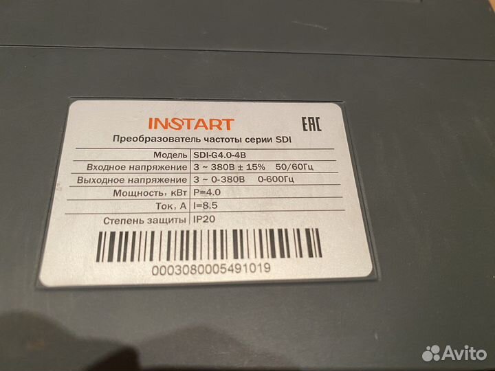 Преобразователь частоты Instart SDI-G4.0-4B