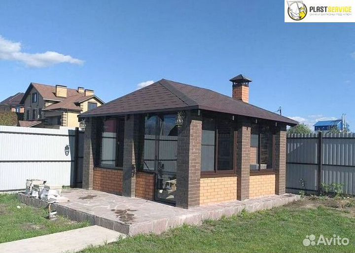 Остекление беседок, входных групп, террас, окна