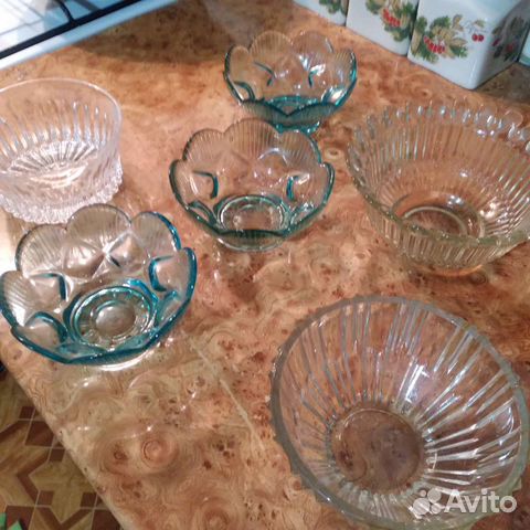 Конфетница цветное стекло СССР