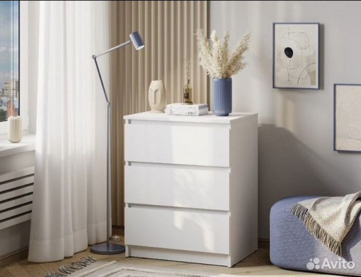 Комод IKEA мальм белый аналог 60х77х40см