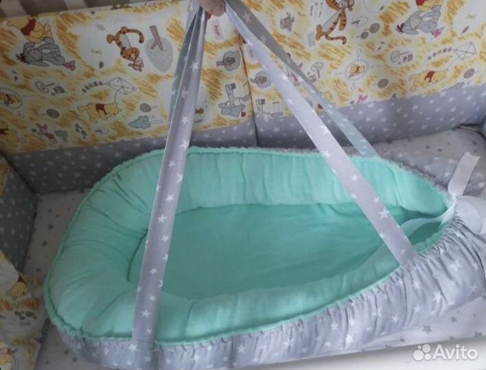 Кокон гнездышко для новорожденных + подушечка