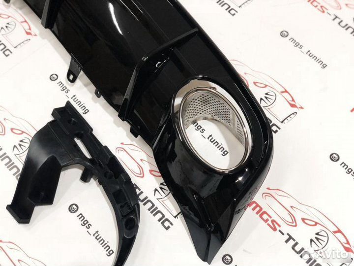 Диффузор на Audi A6 в стиле RS6 14-18г для S-Line