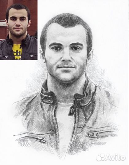 Портрет по фото карандашом