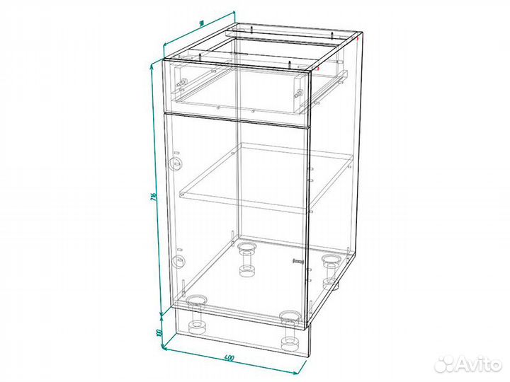 Кухня Лондон корпус шн1Я 400 белый фасад шн1Я 400
