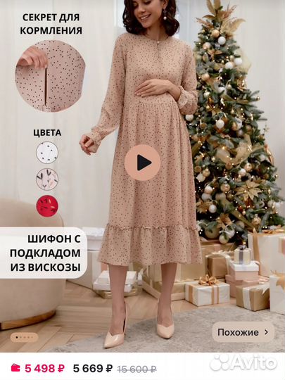 Платье для беременных и кормящих