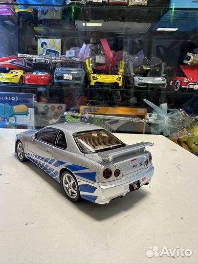 Металлическая машинка Nissan Skyline