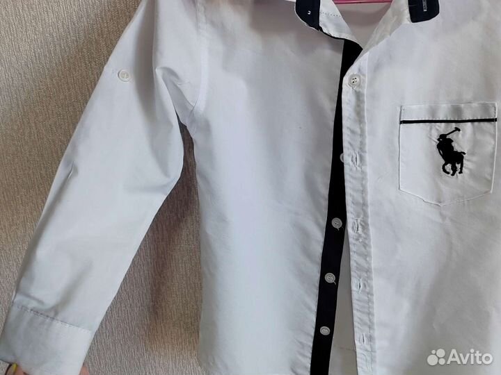Рубашка белая для мальчика 32