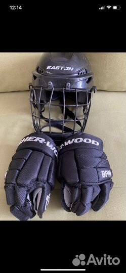 Краги хоккейные + шлем детские