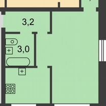 1-к. квартира, 31,7 м², 1/5 эт.