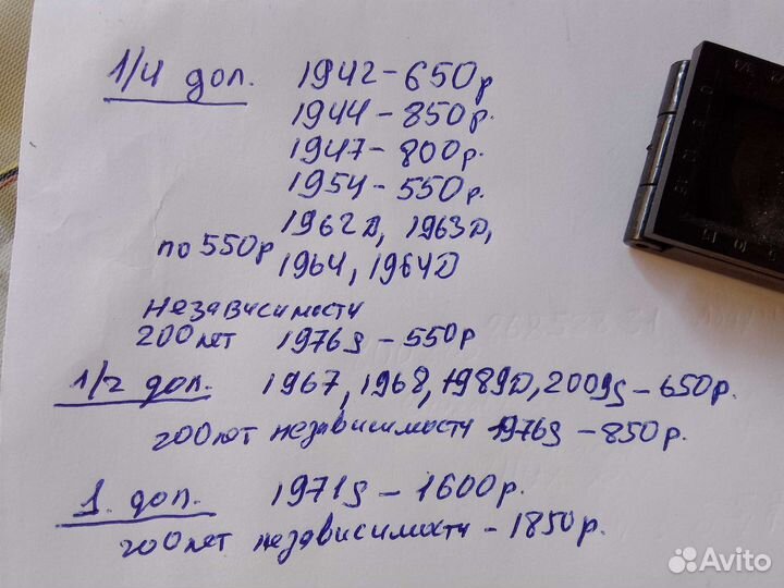 Монеты Америка серебро