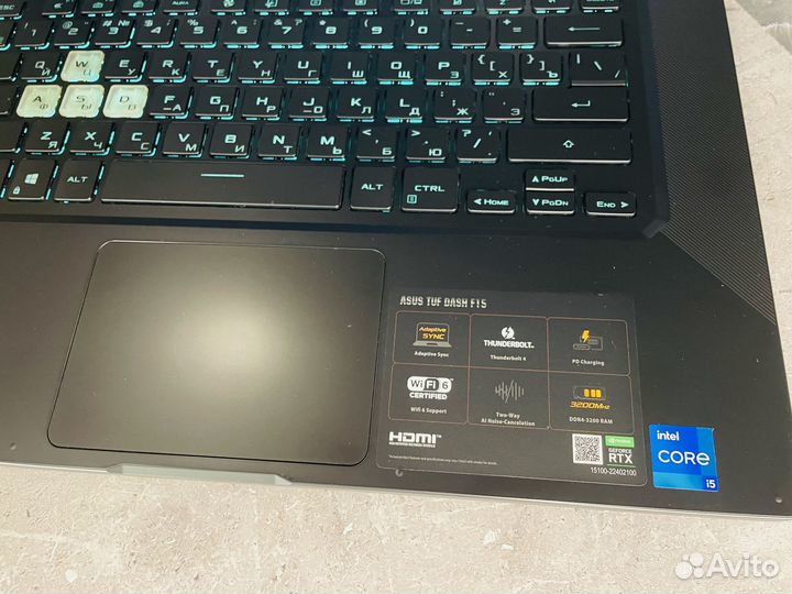 Игровой ноутбук Asus Tuf i5 11300/ rtx 3060