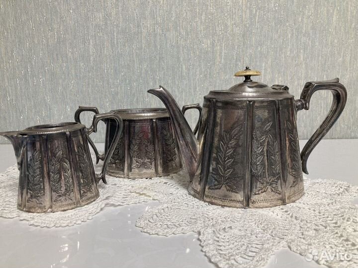 Чайник кофейник посеребрение