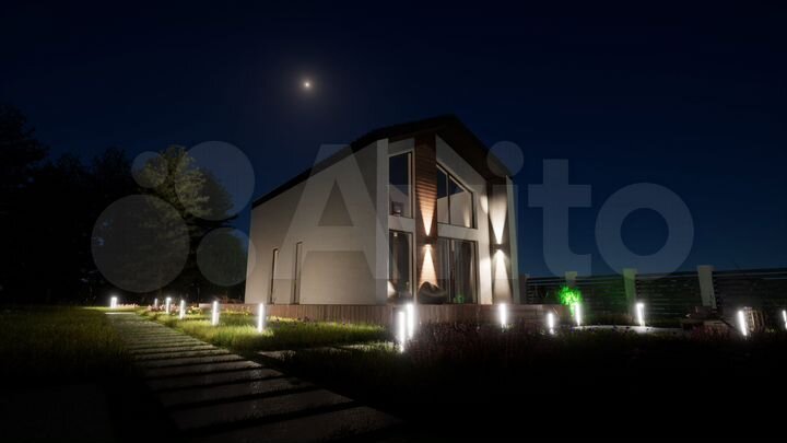 Коттедж 90 м² на участке 9 сот.