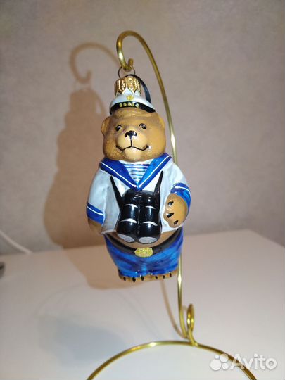 Ёлочная игрушка Ариель Мишка с биноклем и кораблик