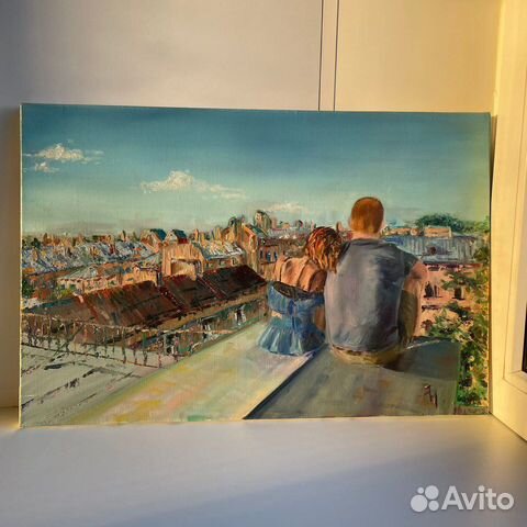 Картина маслом «влюблённые в Питер»
