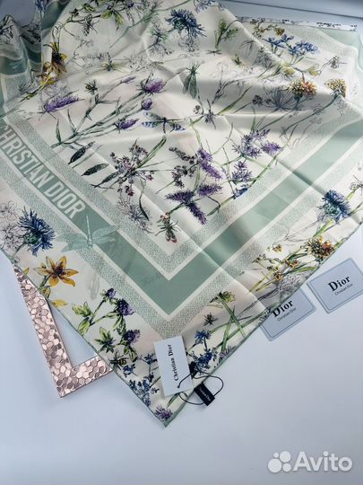 Шелковый платок Dior трекозы
