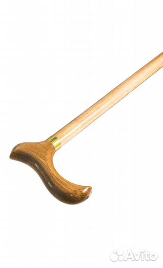 Трость деревянная новая с деревянной лаковой ручко