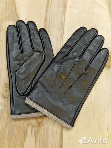 Мужские кожаные перчатки зимние новые, р.11