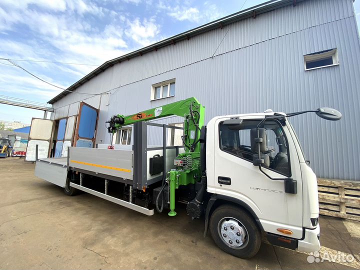 Бортовой грузовик КАМАЗ Компас 9 с КМУ FG, 2024