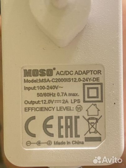 Блок питания 12в 2.0А