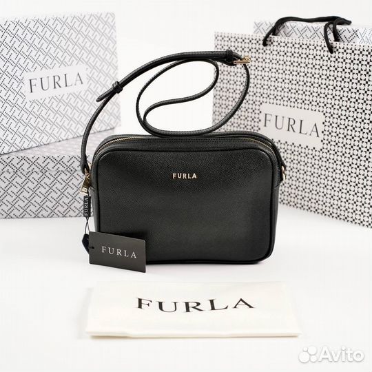 Сумка furla кроссбоди, черная