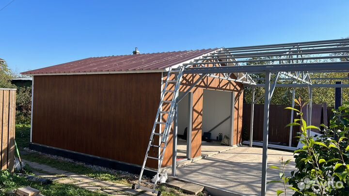 Гараж из сендвич панелей